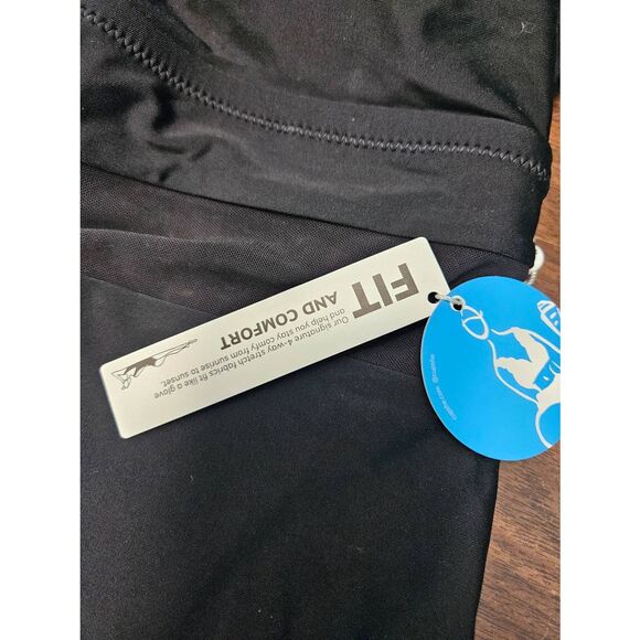 Cupshe Black Deep V One Piece Bathing Swim Suit Womens Size 2X NEW WITH TAGS - Picture 6 of 8